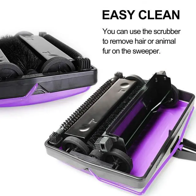 Alt view image 5 of 7 - Carpet Sweeper Cleaner for Home Office Low&Undercoat Carpets Rugs Pet Hair Dust Scraps Paper Small Rubbish Cleaning with a Brush