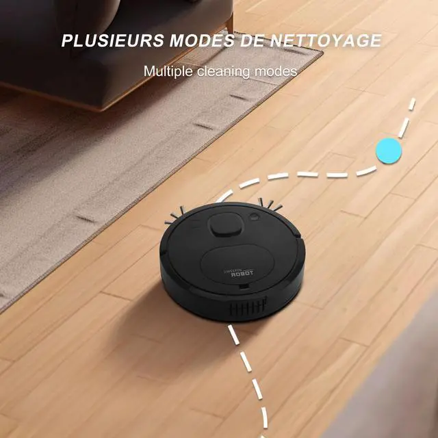 Alt view image 2 of 7 - Robotic Vacuum Cleaner, Robot Vacuum and Mop Robot Vacuum Small Low-Noise, Tangle-Free Suction-B2