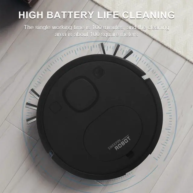 Alt view image 3 of 7 - Robotic Vacuum Cleaner, Robot Vacuum and Mop Robot Vacuum Small Low-Noise, Tangle-Free Suction-B2