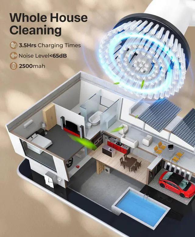 Alt view image 5 of 7 - Electric Spin Scrubber, New Full-Body IPX7 Waterproof Bathroom Cleaner Brush, Shower Scrubber with Long Handle & 2 Speed, Heads Replacement, Cleaning Supplies for Tub Shower Tile Floor