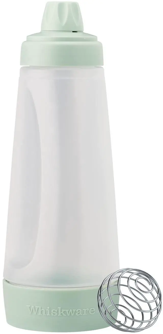 Main image of Pancake Bottle, Batter Dispenser and Mixer with BlenderBall Wire Whisk, Durable, No-Mess, BPA Free, Dishwasher Safe, Mint