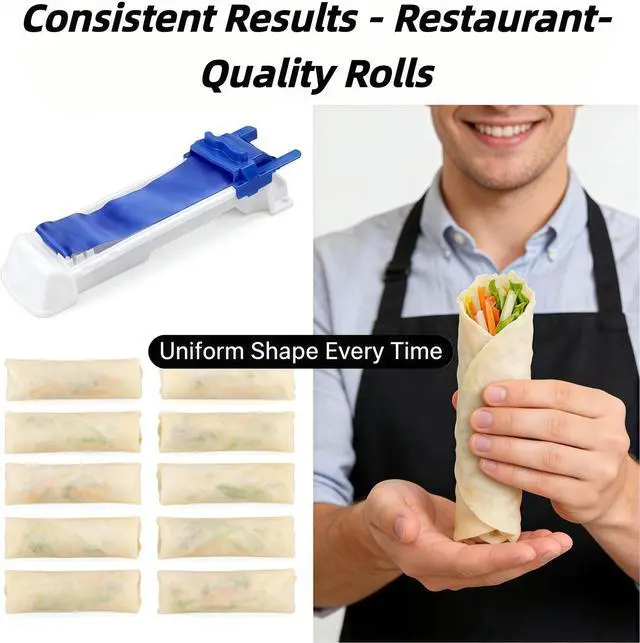 Alt view image 3 of 7 - Lumpia Roller Machine Maker Roller Egg Roll Simple DIY Burrito Maker, Home Cooking Spring Roll Machine (2)