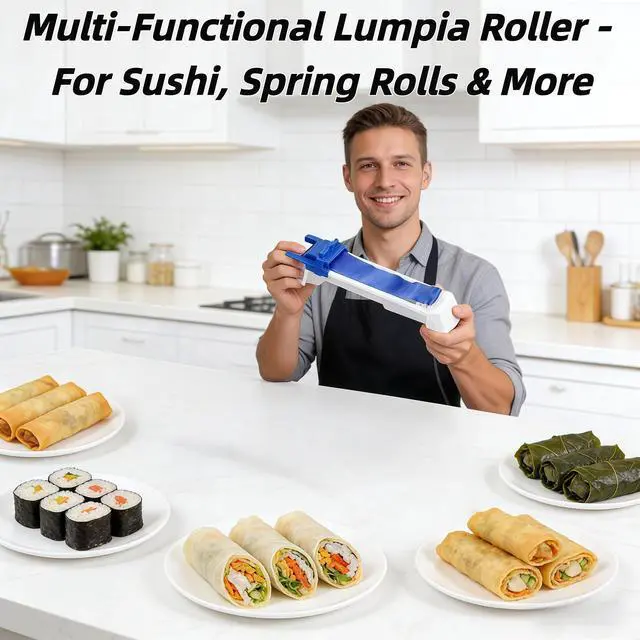 Alt view image 5 of 7 - Lumpia Roller Machine Maker Roller Egg Roll Simple DIY Burrito Maker, Home Cooking Spring Roll Machine (2)