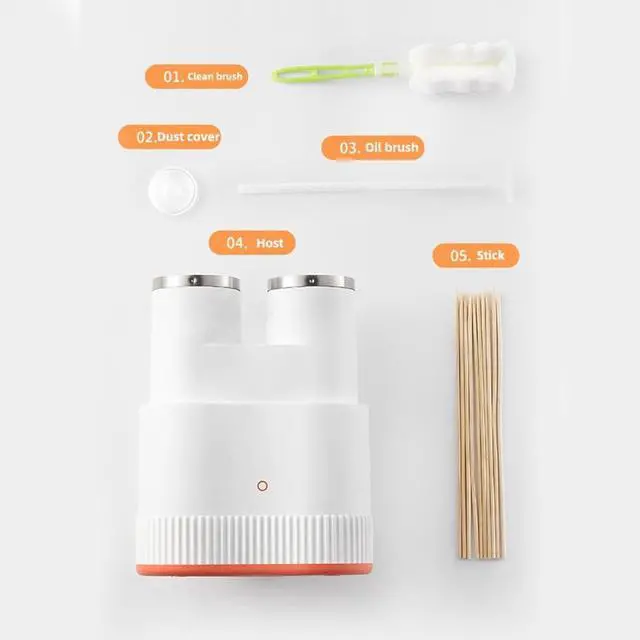 Alt view image 2 of 5 - Double-tube Automatic Egg Roll Machine, Egg Boiler Sausage Machine, Hot Dog Roll Machine, Egg Cooker, Non-stick Pan, 7-minute Quick Cooking Tool, White