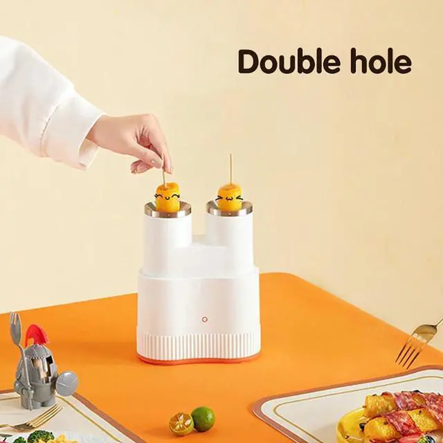 Alt view image 3 of 5 - Double-tube Automatic Egg Roll Machine, Egg Boiler Sausage Machine, Hot Dog Roll Machine, Egg Cooker, Non-stick Pan, 7-minute Quick Cooking Tool, White