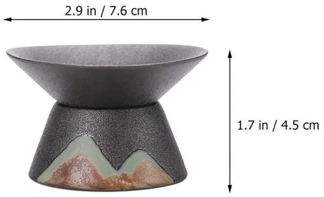 Alt view image 3 of 7 - Kung Fu Tea - Ceramic Tea Cup Infuser with Mesh Sifter & Strainer for Single Serve or Teapot