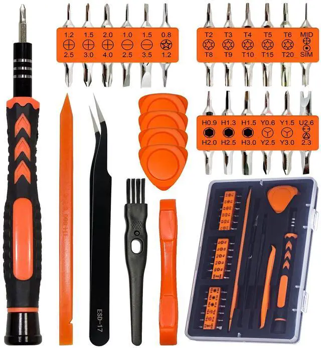 Main image of 45PCS Precision Screwdriver Set With Case, Flathead Phillips Pentalobe Torx Star Small Repair Tool Kit for PC, Laptop, Tablet, Phone, PS5, XBox, Switch, Glasses, Ring Doorbell