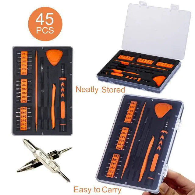 Alt view image 6 of 6 - 45PCS Precision Screwdriver Set With Case, Flathead Phillips Pentalobe Torx Star Small Repair Tool Kit for PC, Laptop, Tablet, Phone, PS5, XBox, Switch, Glasses, Ring Doorbell