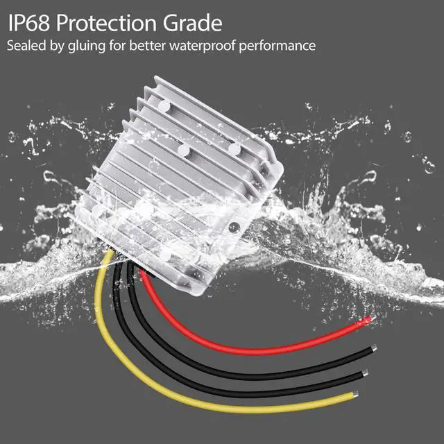 Alt view image 4 of 7 - 20A 240W 12V Golf Cart 36v/48v to 12v Converter Converter Voltage Reducer IP68 Waterproof Transformer for Golf Cart Truck Boat Vehicle