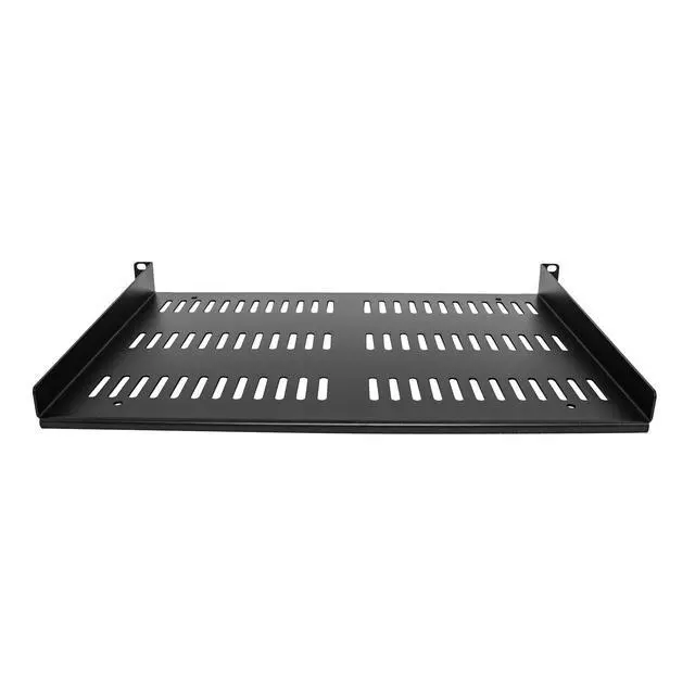 Alt view image 5 of 6 - 1U Vented Cantilever Shelf, 12in, 55lb, 25kg (SHELF-1U-12-FIXED-V)