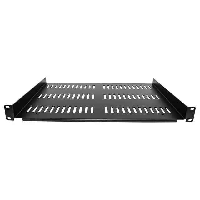 Alt view image 4 of 6 - 1U Vented Cantilever Shelf, 12in, 55lb, 25kg (SHELF-1U-12-FIXED-V)
