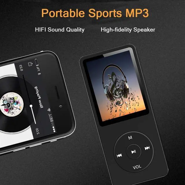 Alt view image 3 of 7 - MP3 Player, Music Player with 16GB Micro SD Card, Build-in Speaker/Photo/Video Play/FM Radio/Voice Recorder/E-Book Reader, Supports up to 128GB