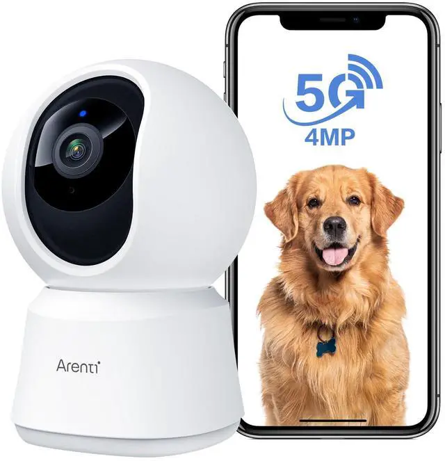 Main image of 5G Indoor Security Camera, 4MP Pet Camera with Speaker for Dog/Cat, Baby Monitor with Phone App, Dual-Band WiFi, Auto Tracking, Super Night Vision, 2-Way Talk, Cloud & SD Card Storage(P2Q)