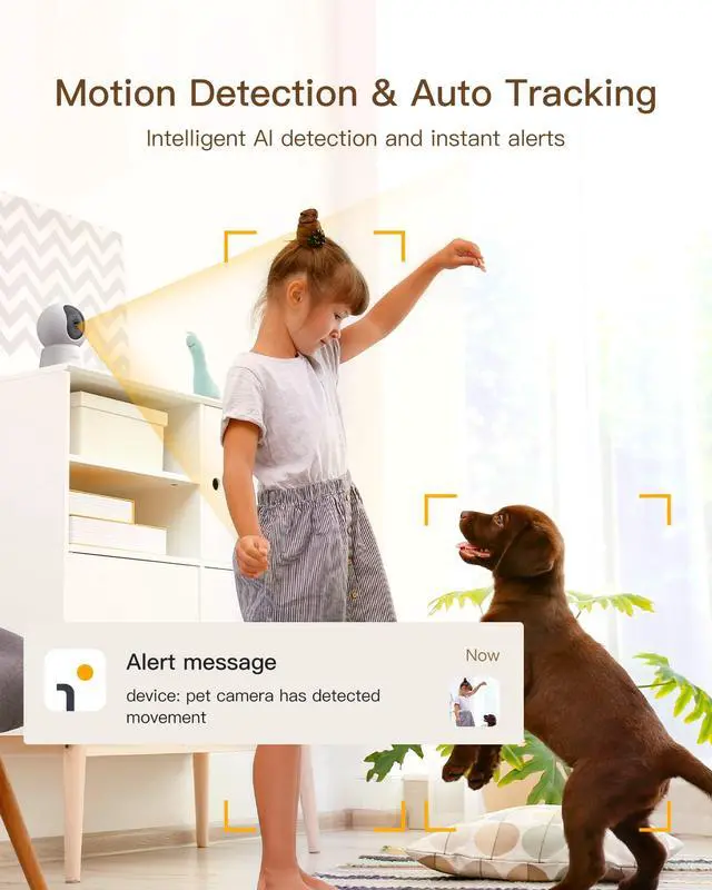 Alt view image 6 of 7 - 5G Indoor Security Camera, 4MP Pet Camera with Speaker for Dog/Cat, Baby Monitor with Phone App, Dual-Band WiFi, Auto Tracking, Super Night Vision, 2-Way Talk, Cloud & SD Card Storage(P2Q)