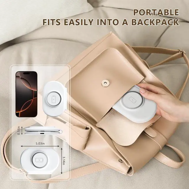 Alt view image 6 of 7 - 2026 Traveling Portable Wireless Mag-Safe Fast Charging Station,Magnetic 3 in 1 Charger for iPhone 17 16 15 14 13 12 Pro Max Plus,Apple Watch Series & Air pods 4 3 2 Pro-Gifts for Family