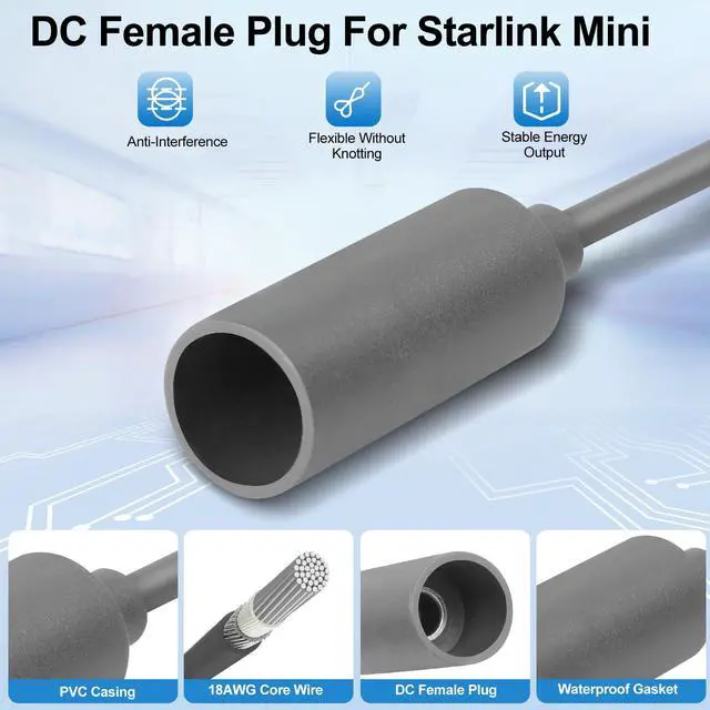 Alt view image 4 of 7 - Starlink Mini Power Supply Starlink Mini 12V Adapter 12V/24V to 30V 3.5A, Waterproof DC Step Up Converter with Female Plug 9-28V Input for RV/Off-Grid/Marine, Starlink Mini Accessories