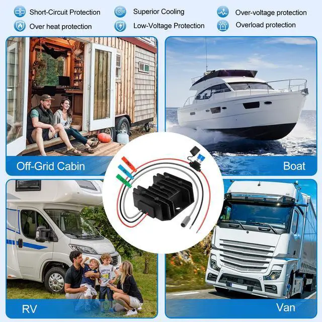 Alt view image 3 of 7 - Starlink Mini Power Supply Starlink Mini 12V Adapter 12V/24V to 30V 3.5A, Waterproof DC Step Up Converter with Female Plug 9-28V Input for RV/Off-Grid/Marine, Starlink Mini Accessories
