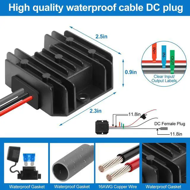 Alt view image 7 of 7 - Starlink Mini Power Supply Starlink Mini 12V Adapter 12V/24V to 30V 3.5A, Waterproof DC Step Up Converter with Female Plug 9-28V Input for RV/Off-Grid/Marine, Starlink Mini Accessories