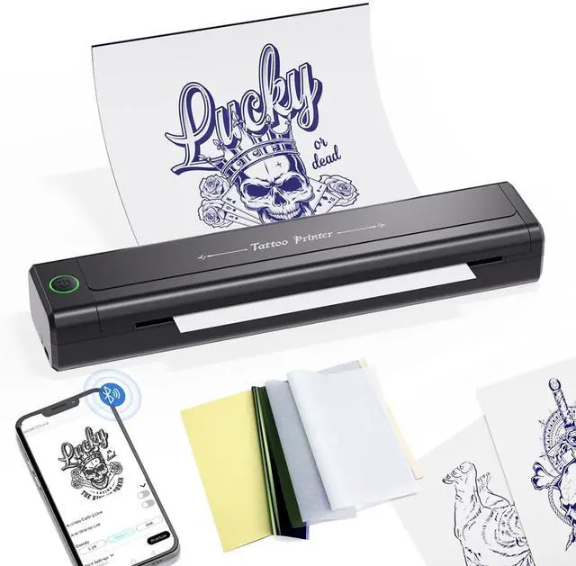 Main image of H1 Tattoo Stencil Printer for Tattooing,Wireless Bluetooth Tattoo Printer Machine,Portable Thermal Printer Copier,10 Transfer Papers,Compatible with Smartphone & PC