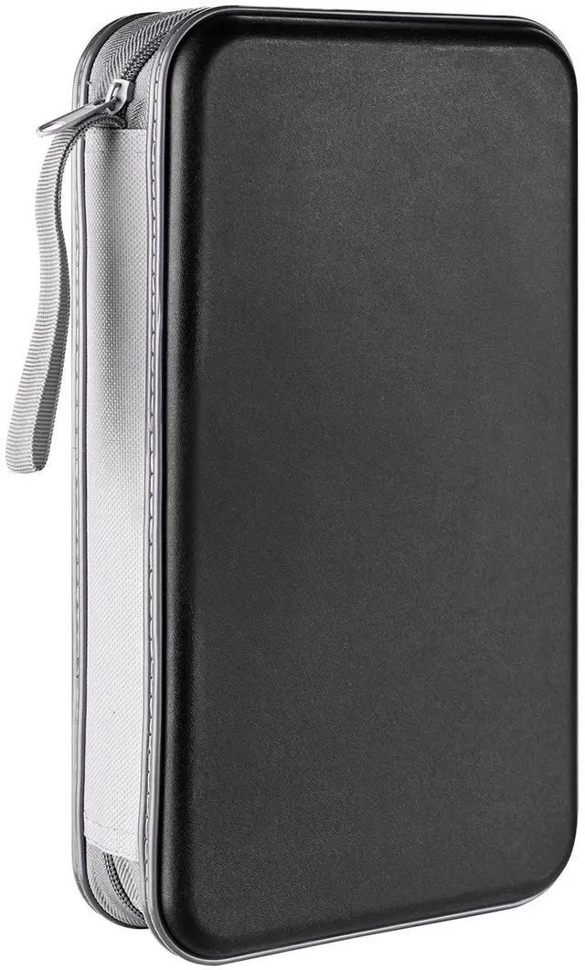 Main image of DVD Case, 96 Capacity CD Case Portable CD Holder Storage Hard Plastic DVD Wallet Holder Organizer for Car (Black)