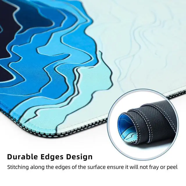 Alt view image 6 of 7 - ® Gaming Mouse Pad for Desk,Large Mousepad Laptop, Sea Beach Ocean Waves Mouse Mat,Long XXL Waterproof Keyboard Pads,Big Non-Slip Mousepads for Game Office Home31.5 x 11.9 in