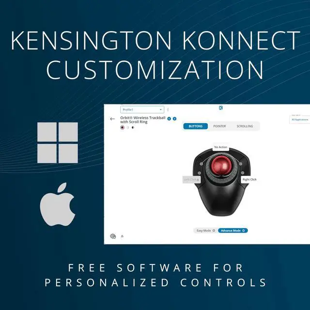 Alt view image 5 of 7 - Orbit Wireless Trackball with Scroll Ring - Black-Red (K70990WW),