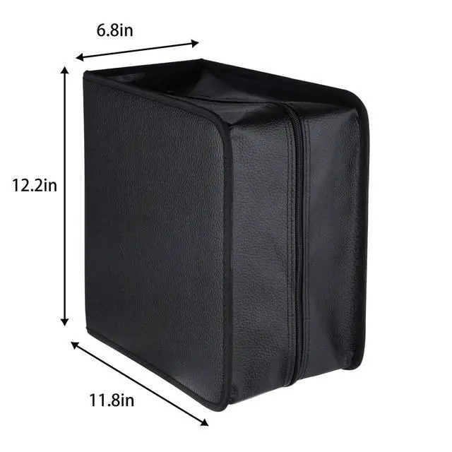 Alt view image 7 of 7 - CD Case DVD Holder Storage, 400 Capacity DVD Cases Organizer Portable Cd Wallet Binder for Home Travel (400 Black)