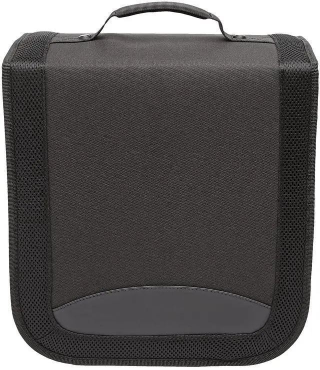 Main image of Polyester CD/DVD Portable Storage Binder with Handle, 400-Capacity, Black