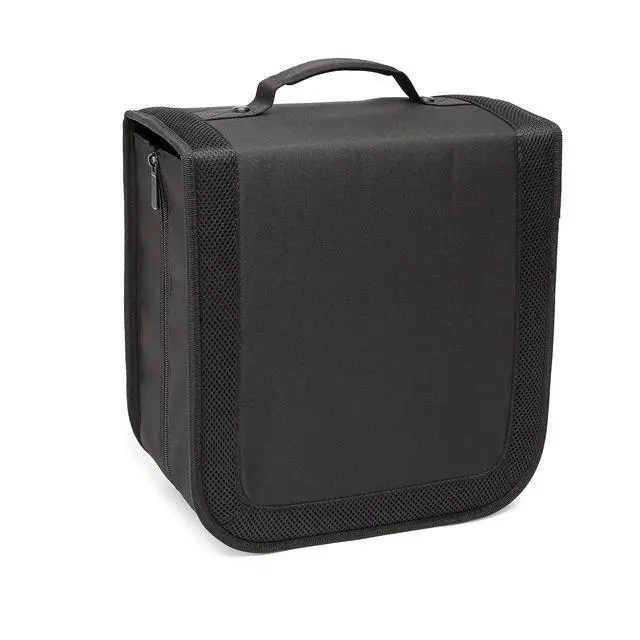 Alt view image 3 of 5 - Polyester CD/DVD Portable Storage Binder with Handle, 400-Capacity, Black