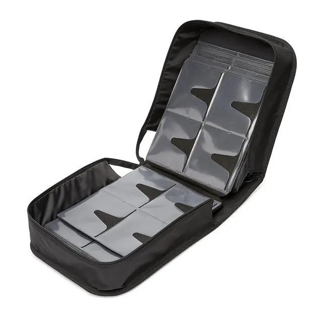 Alt view image 5 of 5 - Polyester CD/DVD Portable Storage Binder with Handle, 400-Capacity, Black