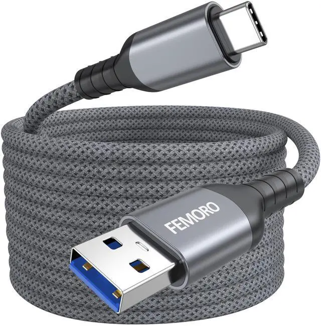 Main image of USB C Cable 20ft, Long USB 3.2 Gen 1 USB 3.0 5Gbps Data Transfer & 5V/3A Charging A to Type-C Braided Cord for Android Phones, iPhone 17/16/15, Xbox/PS5 Controller, Tablet, Dashcam and More