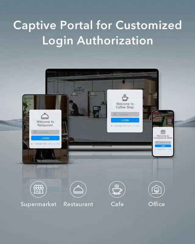 Alt view image 4 of 7 - AC1200 Gigabit Wireless Access Point, Gigabit RJ45, Business WiFi Solution, Mesh Support, Beamforming, Seamless Roaming, MU-MIMO, PoE or DC Powered, AP1300D