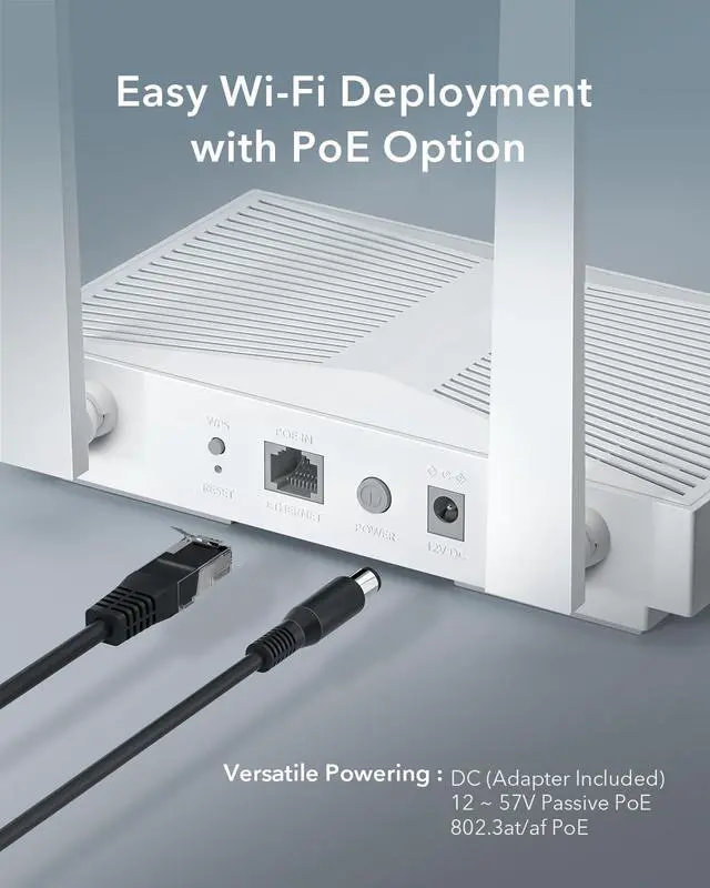 Alt view image 5 of 7 - AC1200 Gigabit Wireless Access Point, Gigabit RJ45, Business WiFi Solution, Mesh Support, Beamforming, Seamless Roaming, MU-MIMO, PoE or DC Powered, AP1300D
