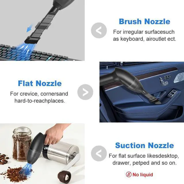 Alt view image 4 of 7 - 4.3Kpa Keyboard Vacuum Cleaner Portable Computer Vacuum Handheld Vacuum Cleaner Cordless Dust Cleaner for Car Sewing Machine Pet Hairs Crumbs Laptop Desktop Piano