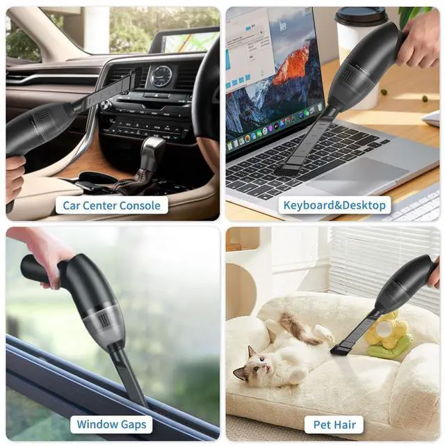 Alt view image 5 of 7 - 4.3Kpa Keyboard Vacuum Cleaner Portable Computer Vacuum Handheld Vacuum Cleaner Cordless Dust Cleaner for Car Sewing Machine Pet Hairs Crumbs Laptop Desktop Piano
