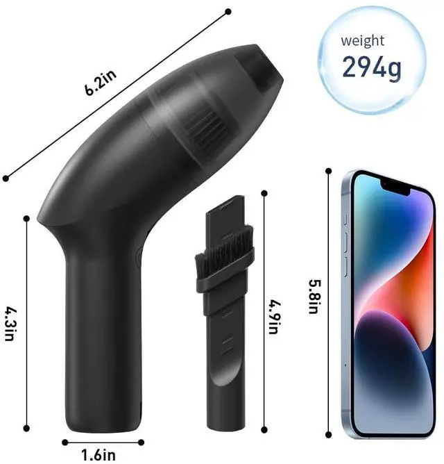 Alt view image 7 of 7 - 4.3Kpa Keyboard Vacuum Cleaner Portable Computer Vacuum Handheld Vacuum Cleaner Cordless Dust Cleaner for Car Sewing Machine Pet Hairs Crumbs Laptop Desktop Piano