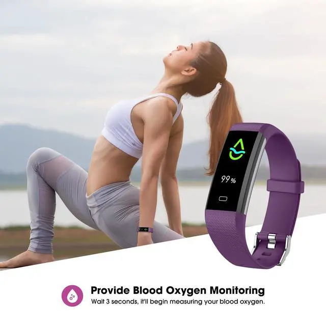 Alt view image 3 of 7 - Fitness Tracker with Heart Rate Blood Oxygen Monitor, Activity Tracker Sleep Monitor Health Tracker, Smart Watch Pedometer Step Calories Counter, Fitness Watches for Men Women