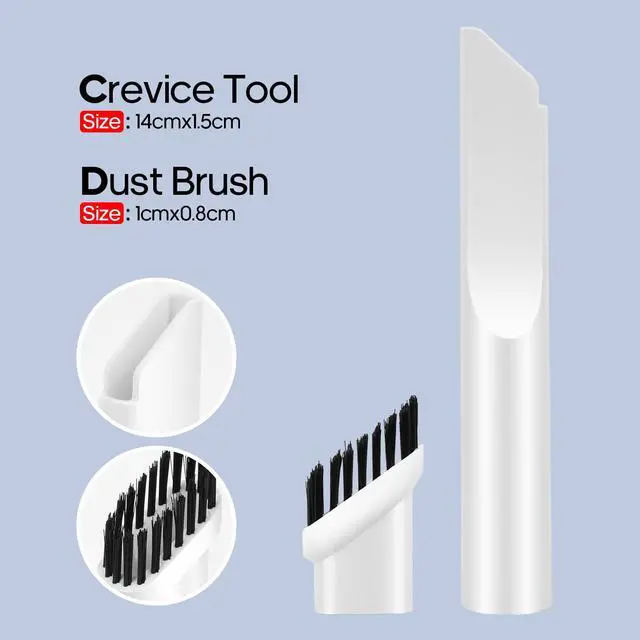 Alt view image 5 of 7 - Mini Car Vacuum Cleaner(4500 pa) Portable Cordless Rechargeable,Tiny Handheld Vacuum, Computer Hand Vacuum for Keyboard and Laptop, Mini Hand Held Vac for Car and Home /V01/White