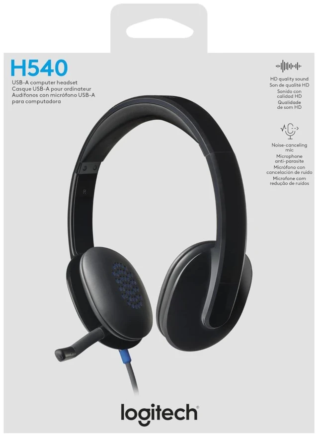 Alt view image 6 of 6 - Logitech H540 Wired Headset for Windows and Mac, USB-A, Black | High-performance, compatible with Windows and Mac, Skype Certified