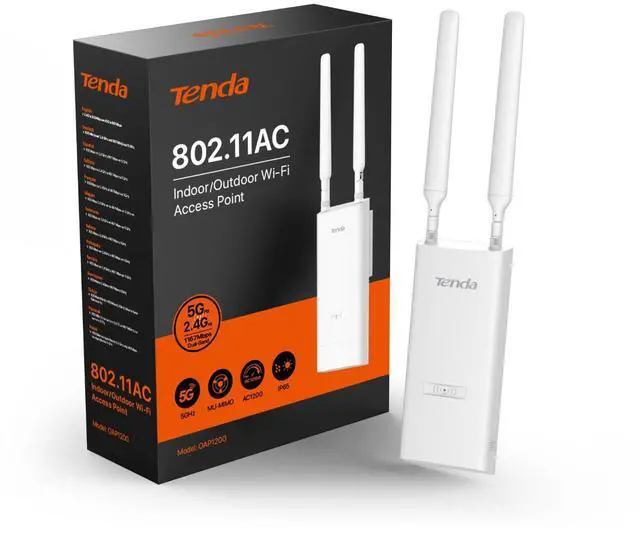 Main image of AC1200 Dual-Band Outdoor Wi-Fi Access Point (OAP1200), MU-MIMO, IP65 Waterproof, PoE Powered, Ideal for Backyard and Garage