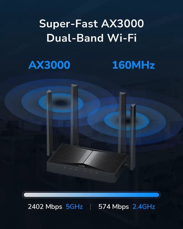 Alt view image 2 of 7 - WiFi 6 AX3000 Desktop Gigabit Wireless Access Point, Wi-Fi Bridge, Beamforming, Supports Multi SSID, 4 Fixed Antennas, 802.3at/af or Passive PoE and 12V DC Powered, AP3000D