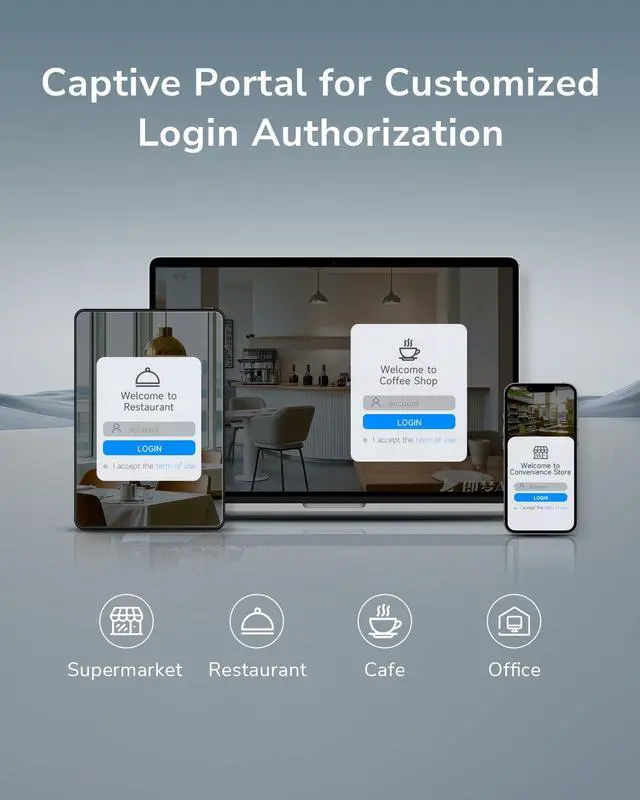 Alt view image 4 of 7 - WiFi 6 AX3000 Desktop Gigabit Wireless Access Point, Wi-Fi Bridge, Beamforming, Supports Multi SSID, 4 Fixed Antennas, 802.3at/af or Passive PoE and 12V DC Powered, AP3000D