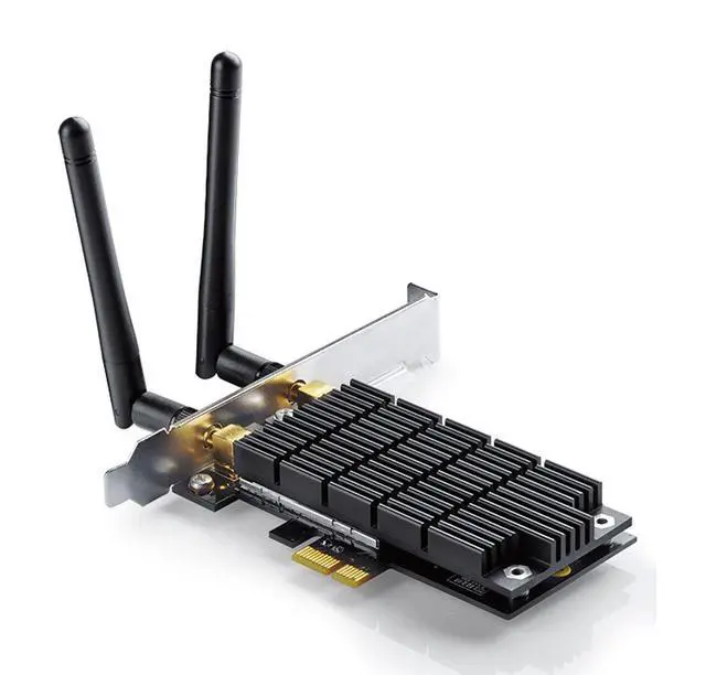 Alt view image 2 of 6 - AC1300 PCIe WiFi PCIe Card(Archer T6E)- 2.4G/5G Dual Band Wireless PCI Express Adapter, Low Profile, Long Range, Heat Sink Technology, Supports Windows 10/8.1/8/7/XP