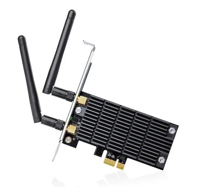 Alt view image 3 of 6 - AC1300 PCIe WiFi PCIe Card(Archer T6E)- 2.4G/5G Dual Band Wireless PCI Express Adapter, Low Profile, Long Range, Heat Sink Technology, Supports Windows 10/8.1/8/7/XP