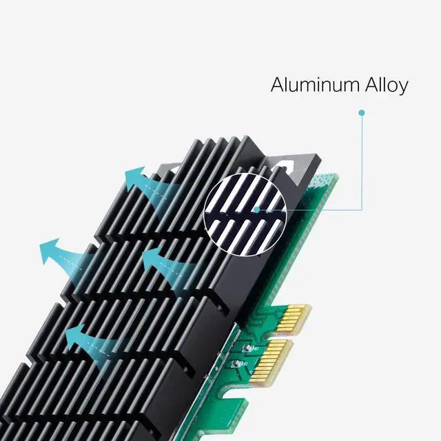 Alt view image 5 of 6 - AC1300 PCIe WiFi PCIe Card(Archer T6E)- 2.4G/5G Dual Band Wireless PCI Express Adapter, Low Profile, Long Range, Heat Sink Technology, Supports Windows 10/8.1/8/7/XP
