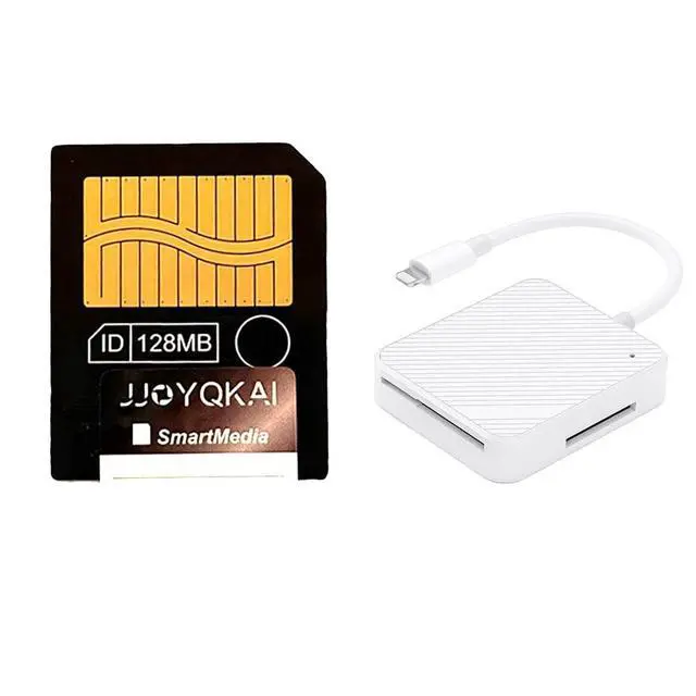 Main image of SmartMedia Card 128MB SM Memory Card Smart Media Card W/Lighting to Memory Card Reader