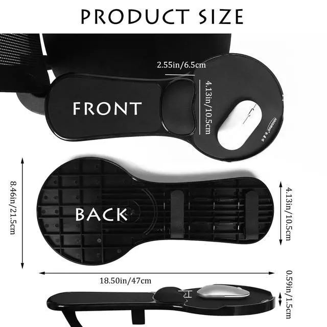 Alt view image 4 of 7 - Ergonomic Arm Rest Mouse Pads for Chairs,Mouse pad Chair Attachment