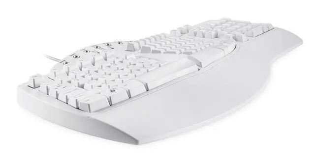 Alt view image 2 of 7 - PERIBOARD-512W Periboard-512 Ergonomic Split Keyboard - Natural Ergonomic Design - White - Bulky Size 19.09"X9.29"X1.73", US English Layout