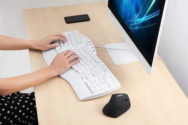 Alt view image 5 of 7 - PERIBOARD-512W Periboard-512 Ergonomic Split Keyboard - Natural Ergonomic Design - White - Bulky Size 19.09"X9.29"X1.73", US English Layout