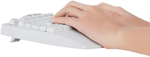 Alt view image 4 of 7 - PERIBOARD-512W Periboard-512 Ergonomic Split Keyboard - Natural Ergonomic Design - White - Bulky Size 19.09"X9.29"X1.73", US English Layout